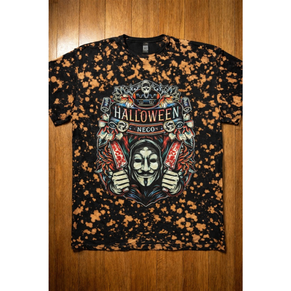 Gothic Bleach Dye Graphic Tee XL - Picture 2 of 7